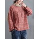 Plaid Ramie Cotton Plus Szie Long Sleeve Shirts Plaid Ramie Cotton Plus Szie Long Sleeve Shirts
