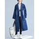 Original Lapel Long Sleeve Denim Outerwear&Trench Original Lapel Long Sleeve Denim Outerwear&Trench