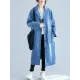 Original Lapel Long Sleeve Denim Outerwear&Trench Original Lapel Long Sleeve Denim Outerwear&Trench