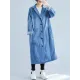 Original Lapel Long Sleeve Denim Outerwear&Trench Original Lapel Long Sleeve Denim Outerwear&Trench