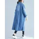 Original Lapel Long Sleeve Denim Outerwear&Trench Original Lapel Long Sleeve Denim Outerwear&Trench