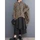 High-Low Loose Plaid Zipper Stand Collar Outerwear High-Low Loose Plaid Zipper Stand Collar Outerwear