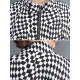 High-Low Loose Plaid Zipper Stand Collar Outerwear High-Low Loose Plaid Zipper Stand Collar Outerwear