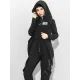 Original Solid Irregularity Elasticity Hooded Outwear Original Solid Irregularity Elasticity Hooded Outwear