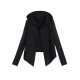 Original Solid Irregularity Elasticity Hooded Outwear Original Solid Irregularity Elasticity Hooded Outwear