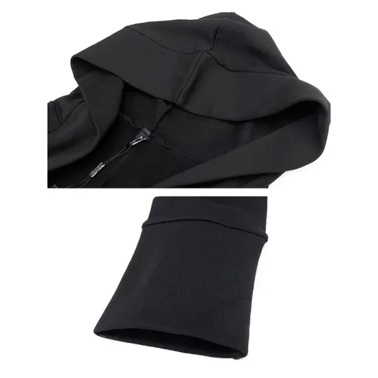 Original Solid Irregularity Elasticity Hooded Outwear Original Solid Irregularity Elasticity Hooded Outwear