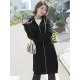 4Colors Drawstring Hooded Split-Joint Pocket Solid Color Zipper Outerwear 4Colors Drawstring Hooded Split-Joint Pocket Solid Color Zipper Outerwear