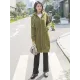 4Colors Drawstring Hooded Split-Joint Pocket Solid Color Zipper Outerwear 4Colors Drawstring Hooded Split-Joint Pocket Solid Color Zipper Outerwear