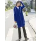 4Colors Drawstring Hooded Split-Joint Pocket Solid Color Zipper Outerwear 4Colors Drawstring Hooded Split-Joint Pocket Solid Color Zipper Outerwear