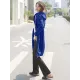 4Colors Drawstring Hooded Split-Joint Pocket Solid Color Zipper Outerwear 4Colors Drawstring Hooded Split-Joint Pocket Solid Color Zipper Outerwear