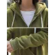4Colors Drawstring Hooded Split-Joint Pocket Solid Color Zipper Outerwear 4Colors Drawstring Hooded Split-Joint Pocket Solid Color Zipper Outerwear