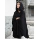 Simple Solid Loose Batwing Sleeve Hood Cape Simple Solid Loose Batwing Sleeve Hood Cape