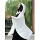 Simple Solid Loose Batwing Sleeve Hood Cape Simple Solid Loose Batwing Sleeve Hood Cape