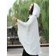 Simple Solid Loose Batwing Sleeve Hood Cape Simple Solid Loose Batwing Sleeve Hood Cape