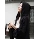Simple Solid Loose Batwing Sleeve Hood Cape Simple Solid Loose Batwing Sleeve Hood Cape