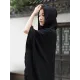 Simple Solid Loose Batwing Sleeve Hood Cape Simple Solid Loose Batwing Sleeve Hood Cape