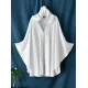 Simple Solid Loose Batwing Sleeve Hood Cape Simple Solid Loose Batwing Sleeve Hood Cape