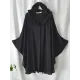 Simple Solid Loose Batwing Sleeve Hood Cape Simple Solid Loose Batwing Sleeve Hood Cape