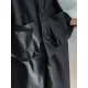Loose Split-Joint Black False Two Trench Coat Loose Split-Joint Black False Two Trench Coat