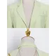Backless Chains Long Sleeves Notched Collar Outerwear Blazer Backless Chains Long Sleeves Notched Collar Outerwear Blazer