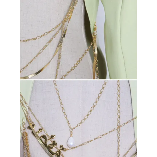 Backless Chains Long Sleeves Notched Collar Outerwear Blazer Backless Chains Long Sleeves Notched Collar Outerwear Blazer