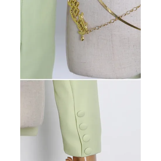 Backless Chains Long Sleeves Notched Collar Outerwear Blazer Backless Chains Long Sleeves Notched Collar Outerwear Blazer
