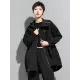 Fashion Irregularity Loose Solid Color Zipper Hooded Outerwear Fashion Irregularity Loose Solid Color Zipper Hooded Outerwear