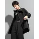 Fashion Irregularity Loose Solid Color Zipper Hooded Outerwear Fashion Irregularity Loose Solid Color Zipper Hooded Outerwear