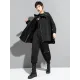 Fashion Irregularity Loose Solid Color Zipper Hooded Outerwear Fashion Irregularity Loose Solid Color Zipper Hooded Outerwear