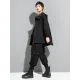 Fashion Irregularity Loose Solid Color Zipper Hooded Outerwear Fashion Irregularity Loose Solid Color Zipper Hooded Outerwear