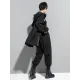 Fashion Irregularity Loose Solid Color Zipper Hooded Outerwear Fashion Irregularity Loose Solid Color Zipper Hooded Outerwear