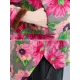 Artistic Retro Velvet Floral Printed Zipper Hooded Long Sleeves Outwear Artistic Retro Velvet Floral Printed Zipper Hooded Long Sleeves Outwear