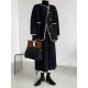 Asymmetric Buttoned Pockets Split-Joint Long Sleeves Loose Round-Neck Woolen Coat Asymmetric Buttoned Pockets Split-Joint Long Sleeves Loose Round-Neck Woolen Coat