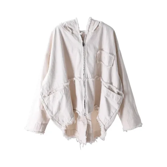 Original Solid Hooded Denim Outwear Original Solid Hooded Denim Outwear