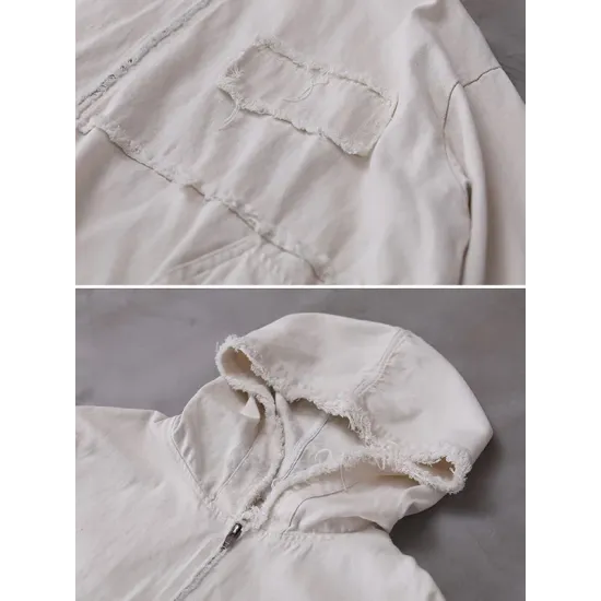 Original Solid Hooded Denim Outwear Original Solid Hooded Denim Outwear