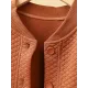 Artistic Retro Loose Long Sleeves Buttoned Solid Color Stand Collar Outerwear Artistic Retro Loose Long Sleeves Buttoned Solid Color Stand Collar Outerwear