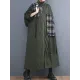 Original Long Sleeves Loose Contrast Color Plaid Split-Joint Zipper Stand Collar Outerwear Original Long Sleeves Loose Contrast Color Plaid Split-Joint Zipper Stand Collar Outerwear