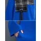 Original Long Sleeves Loose Contrast Color Plaid Split-Joint Zipper Stand Collar Outerwear Original Long Sleeves Loose Contrast Color Plaid Split-Joint Zipper Stand Collar Outerwear