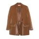 Casual Loose Tasseled Solid Color Lapel Collar Jackets&Coat Casual Loose Tasseled Solid Color Lapel Collar Jackets&Coat