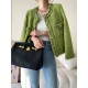 Fashion Long Sleeves Loose Buttoned Round-Neck Outerwear Fashion Long Sleeves Loose Buttoned Round-Neck Outerwear