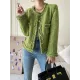 Fashion Long Sleeves Loose Buttoned Round-Neck Outerwear Fashion Long Sleeves Loose Buttoned Round-Neck Outerwear