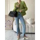 Fashion Long Sleeves Loose Buttoned Round-Neck Outerwear Fashion Long Sleeves Loose Buttoned Round-Neck Outerwear