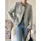 Fashion Long Sleeves Loose Buttoned Round-Neck Outerwear Fashion Long Sleeves Loose Buttoned Round-Neck Outerwear