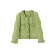 Fashion Long Sleeves Loose Buttoned Round-Neck Outerwear Fashion Long Sleeves Loose Buttoned Round-Neck Outerwear
