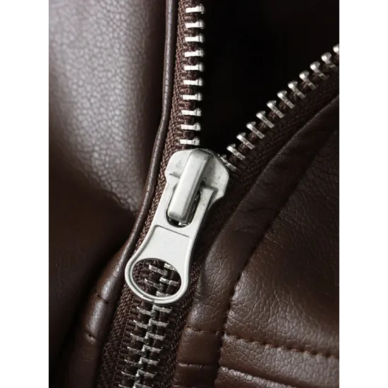 Solid Color Split-Joint Zipper Long Sleeves Loose Lapel Jackets&Coats Solid Color Split-Joint Zipper Long Sleeves Loose Lapel Jackets&Coats