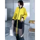 Stylish Split-Joint With Pocket Mesh Buttoned Stand Collar Long Sleeves Jacket Outwear