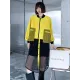 Stylish Split-Joint With Pocket Mesh Buttoned Stand Collar Long Sleeves Jacket Outwear
