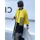 Stylish Split-Joint With Pocket Mesh Buttoned Stand Collar Long Sleeves Jacket Outwear