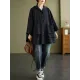 Loose Solid Color Buttoned Hooded Long Sleeves Trench Coat Loose Solid Color Buttoned Hooded Long Sleeves Trench Coat