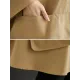 Loose Solid Color Buttoned Hooded Long Sleeves Trench Coat Loose Solid Color Buttoned Hooded Long Sleeves Trench Coat